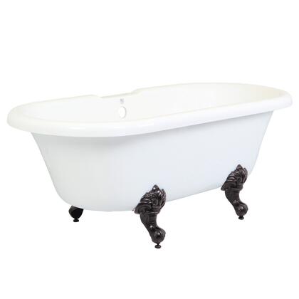 kingston-brass-aqua-eden-67-inch-acrylic-clawfoot-tub-no-faucet-drillings-white-oil-rubbed-bronze-vtds672924jnh5