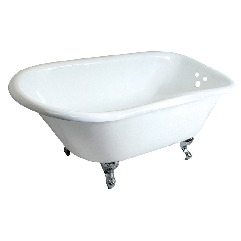 kingston-brass-aqua-eden-48-inch-cast-iron-roll-top-clawfoot-tub-with-3-3-8-inch-wall-drillings-white-polished-chrome-vct3d483018nt1