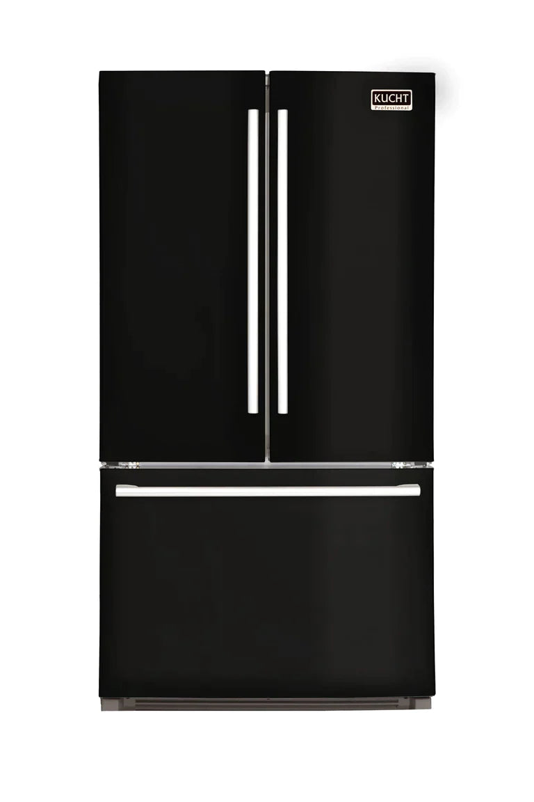 Kucht 36-Inch 26.1 Cu. Ft. French Door Refrigerator with Interior Ice Maker in Black (K748FDS-K)