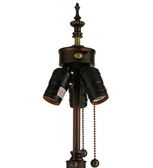 Meyda 62"H Mahogany Bronze 3 Light Floor Base '10117