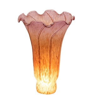 Meyda 4" Wide X 6" High Amber/Purple Pond Lily Shade '10177