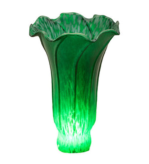 Meyda 4" Wide X 6" High Green Pond Lily Shade '10182
