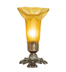 Meyda 8" High Amber Tiffany Pond Lily Victorian Accent Lamp- 10221