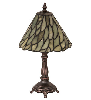 Meyda 13"H Willow Jadestone Mini Lamp - 103041
