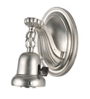 Meyda 7"H 1 LT BRUSHED NICKEL WALL SCONCE'103946