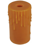 Meyda 3.5"W X 6"H Poly Resin Honey Amber Flat Top Candle Cover '104611