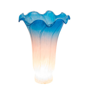 Meyda 4" Wide X 6" High Pink/Blue Pond Lily Shade '10692