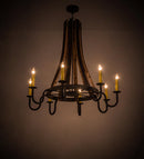 Meyda 43"W Barrel Stave Madera 8 LT Chandelier '108810