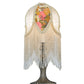 Meyda 15"H Fabric & Fringe Victorian Tulip Accent Lamp '109198