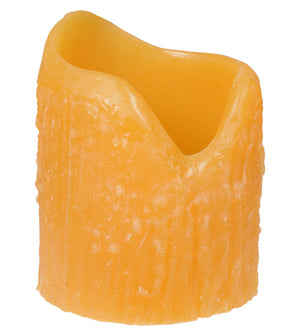 Meyda 4"W X 5"H Poly Resin Honey Amber Uneven Top Candle Cover '109260