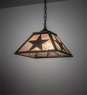 Meyda 16" Square Texas Star Pendant '109564