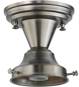 Meyda 5"W Revival Schoolhouse 4" Fitter Semi-Flushmount '110412