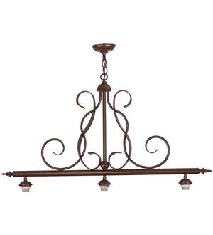 Meyda 44.5"L Rust 3 LT Island Pendant Hardware '110868