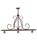 Meyda 44.5"L Rust 3 LT Island Pendant Hardware '110868