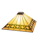 Meyda 17" Square Diamond Band Mission Shade '11106