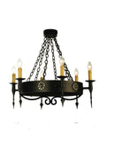 Meyda 24" Wide Warwick 6 Light Chandelier 111562