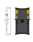 Meyda 7"W Warwick 2 LT Wall Sconce 111631