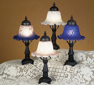 Meyda 12.5" High Fluted Bell Pink Mini Lamp '11247