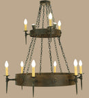 Meyda 47" Wide Warwick 12 Light Two Tier Chandelier '112813