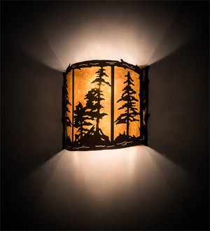 Meyda 15" Wide Tall Pines Wall Sconce '113012