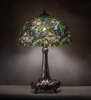 Meyda 31" High Trillium & Violet Table Lamp- 115262