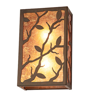 Meyda 10" Wide Branches with Leaves Wall Sconce 115327