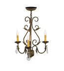 Meyda 18" Wide French Elegance 3 Light Chandelier- 115925