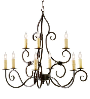 Meyda 36" Wide Clayton 9 Light Chandelier 116294