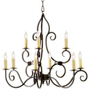 Meyda 36" Wide Clayton 9 Light Chandelier 116294