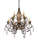 Meyda 26"w New Country French 9 Lt Chandelier- 116318