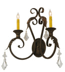 Meyda 19"w Josephine 2 Lt Wall Sconce- 116398