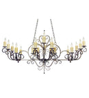 Meyda 60" Long Kean 20 Light Oblong Chandelier 116416