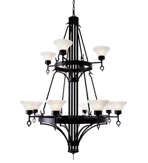 Meyda 48" Wide Savino 12 Light Two Tier Chandelier 116425