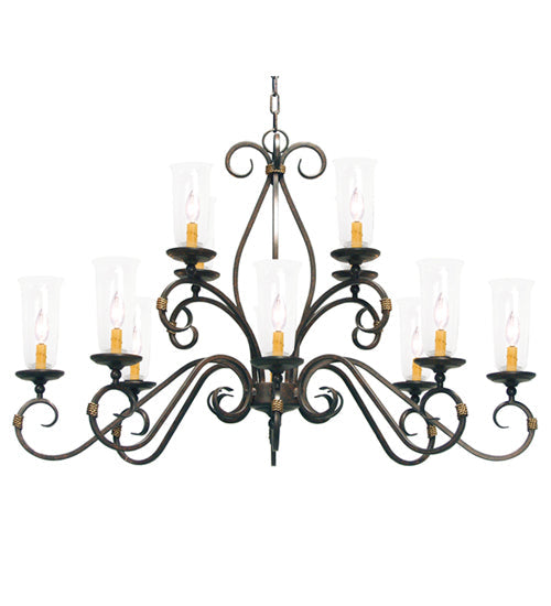 Meyda 48" Wide Zola 12 Light Two Tier Chandelier 116728