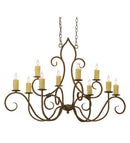 Meyda 48"L Clifton 10 LT Oblong Chandelier '117425