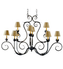 Meyda 48" Long Claire 10 Light Oblong Chandelier '118049