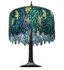 Meyda 28" High Tiffany Wisteria Table Lamp - 118689