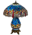 Meyda 25" High Tiffany Hanginghead Dragonfly Table Lamp - 118840
