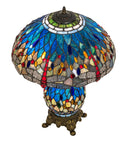 Meyda 25" High Tiffany Hanginghead Dragonfly Table Lamp - 118840