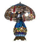 Meyda 25" High Tiffany Hanginghead Dragonfly Table Lamp - 118840