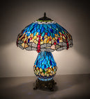 Meyda 25" High Tiffany Hanginghead Dragonfly Table Lamp - 118840