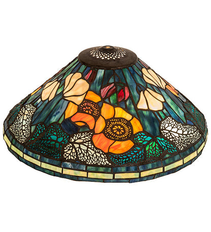 Meyda 16" Wide Tiffany Poppy Cone Shade '119550