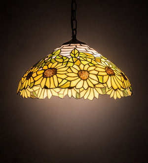 Meyda 16" Wide Wild Sunflower Pendant '119560