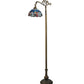 Meyda 60.5"H Tiffany Hanginghead Dragonfly Bridge Arm Floor Lamp '119648