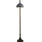 Meyda 60.5"H Tiffany Hanginghead Dragonfly Bridge Arm Floor Lamp '119648