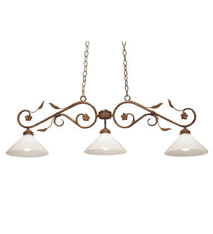 Meyda 48" Long Bordeaux 3 Light Island Pendant 120175