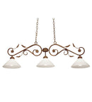 Meyda 48" Long Bordeaux 3 Light Island Pendant 120175