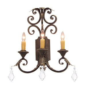 Meyda 16" Wide Serratina 3 Light Wall Sconce- 120213
