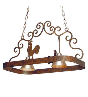 Meyda 32" Long Poulet 2 Light Pot Rack 120246