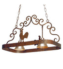 Meyda 32" Long Poulet 2 Light Pot Rack 120246